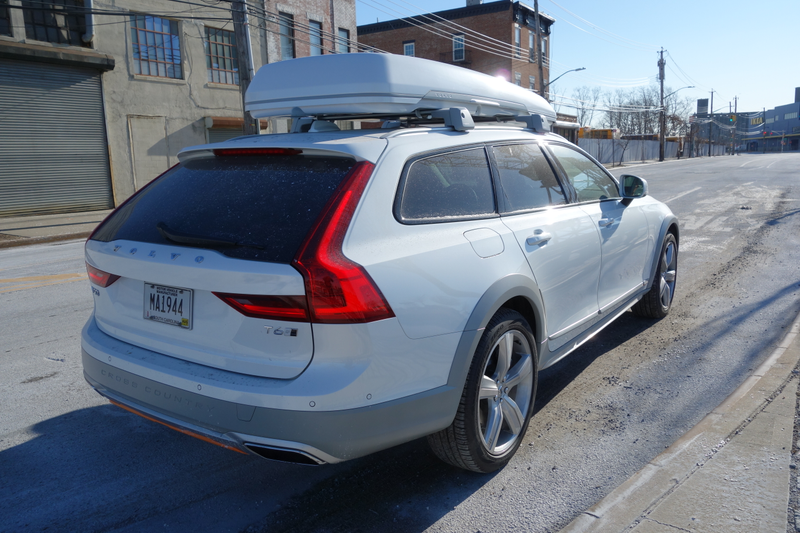 Illustration for article titled The Volvo V90 Cross Country Has Orange Seatbelts and a $3,300 Cargo Box and I Love It